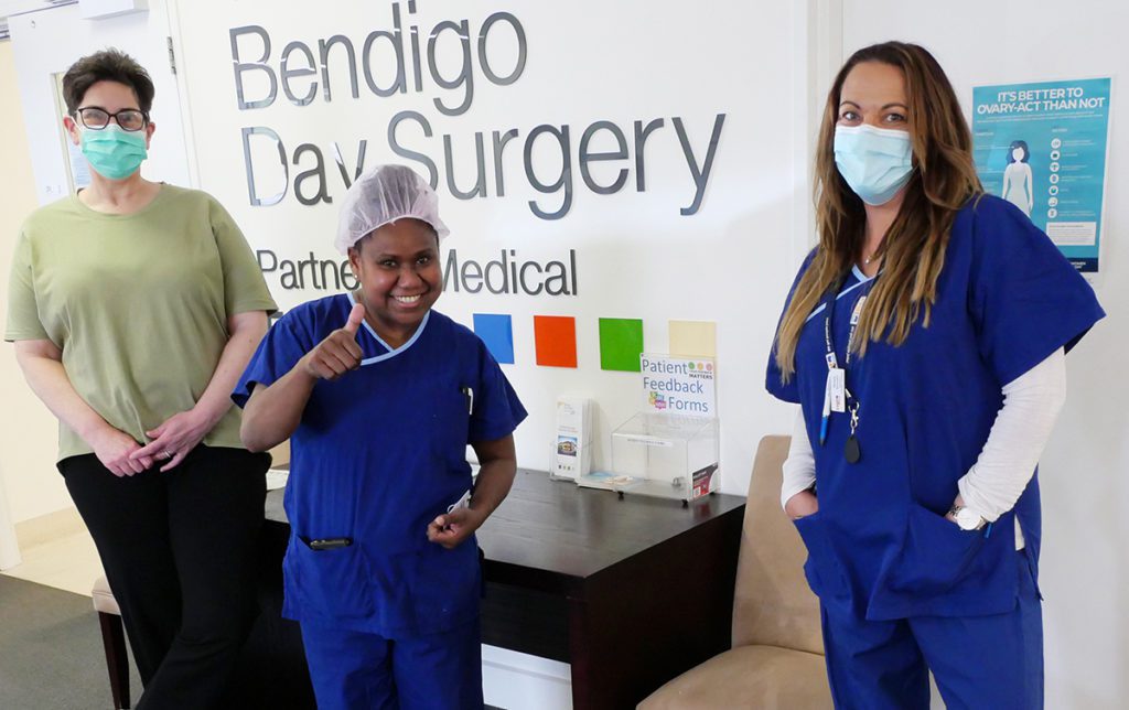 Sally, Lilly and Natalia at Bendigo Day Surgery