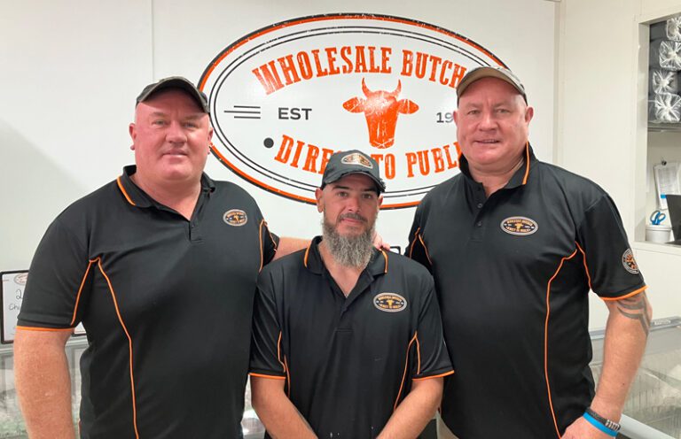 John, Adam and Grant at Wholesale Butcher’s Wodonga