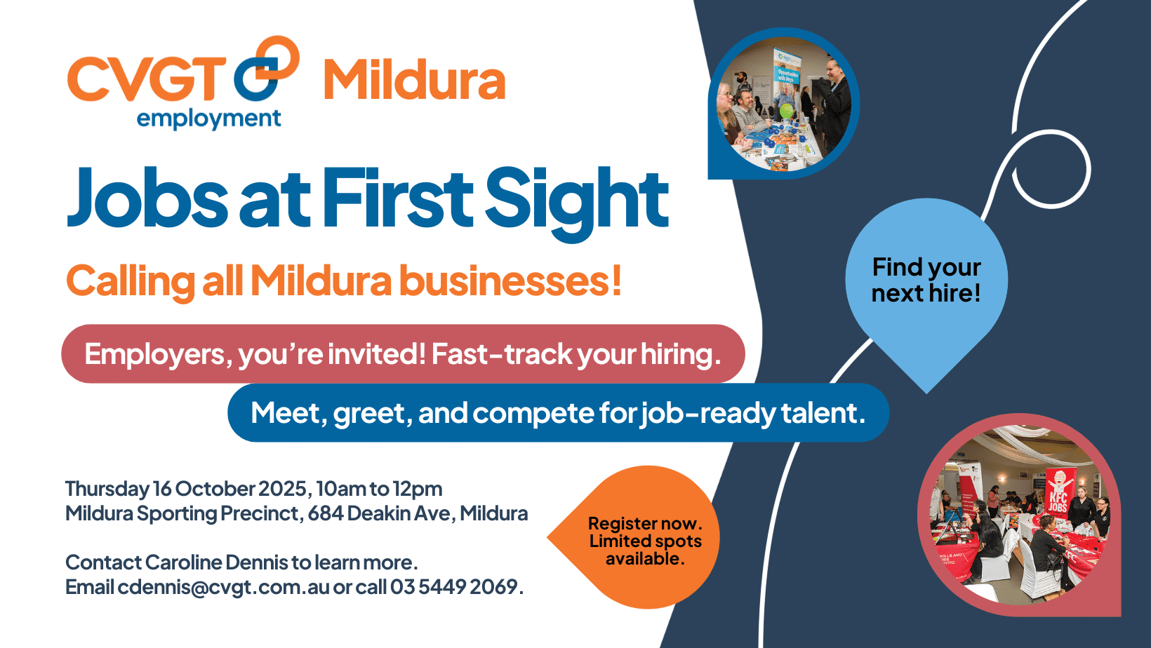 Mildura Jobs at First Sight 2025 Employer social post