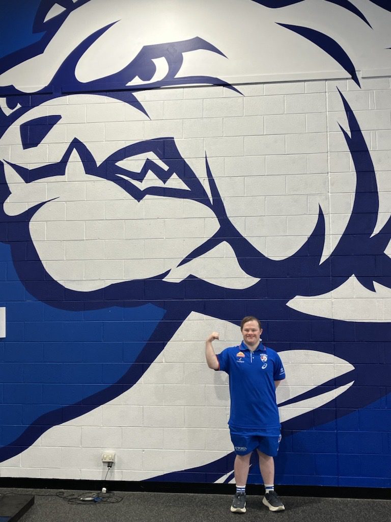 Jess is at the Western Bulldogs HQ