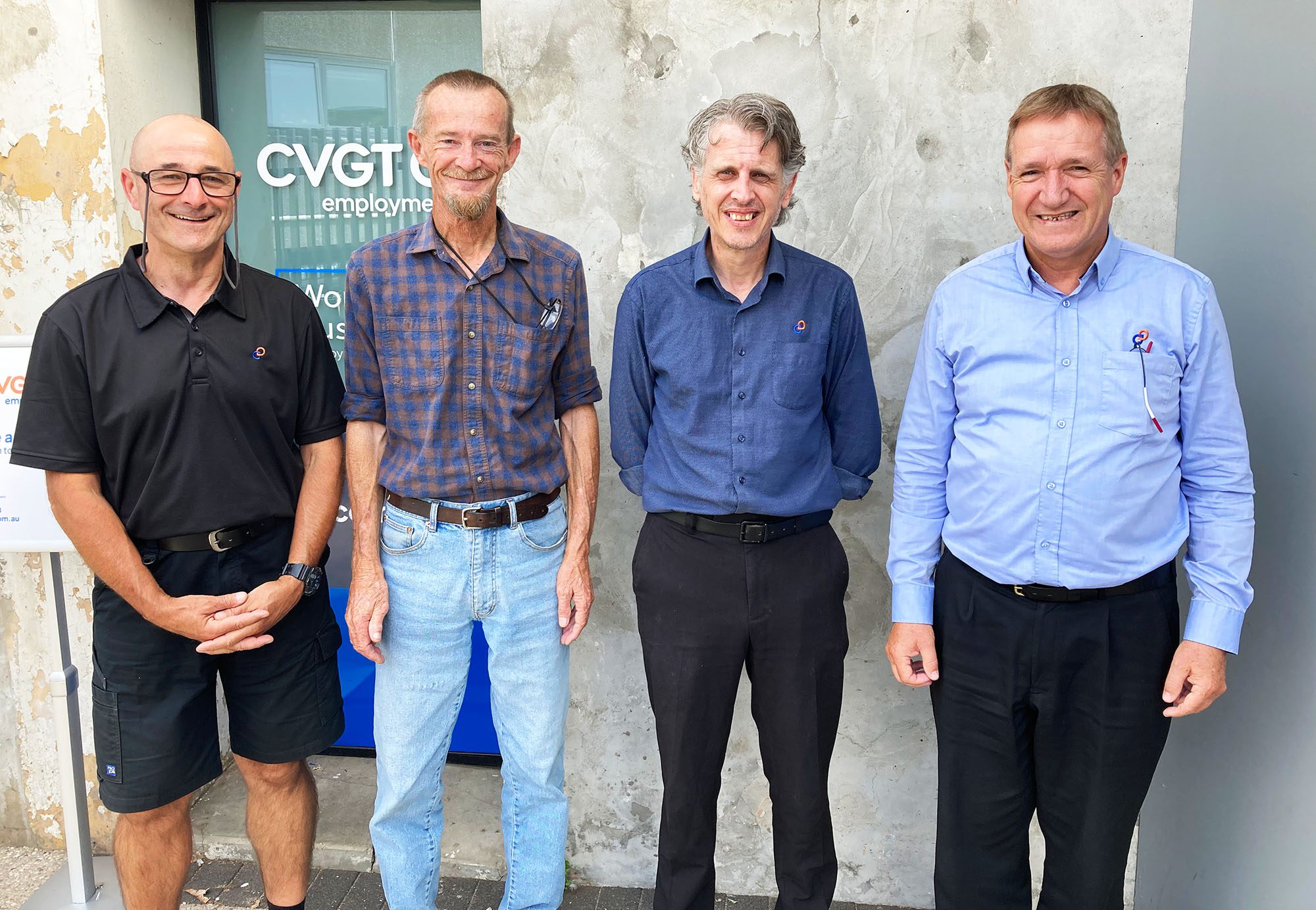 CVGT Employment Skills Mentor Con with participant Gary, Employment Consultant Damian, and Business Development Consultant Noel.