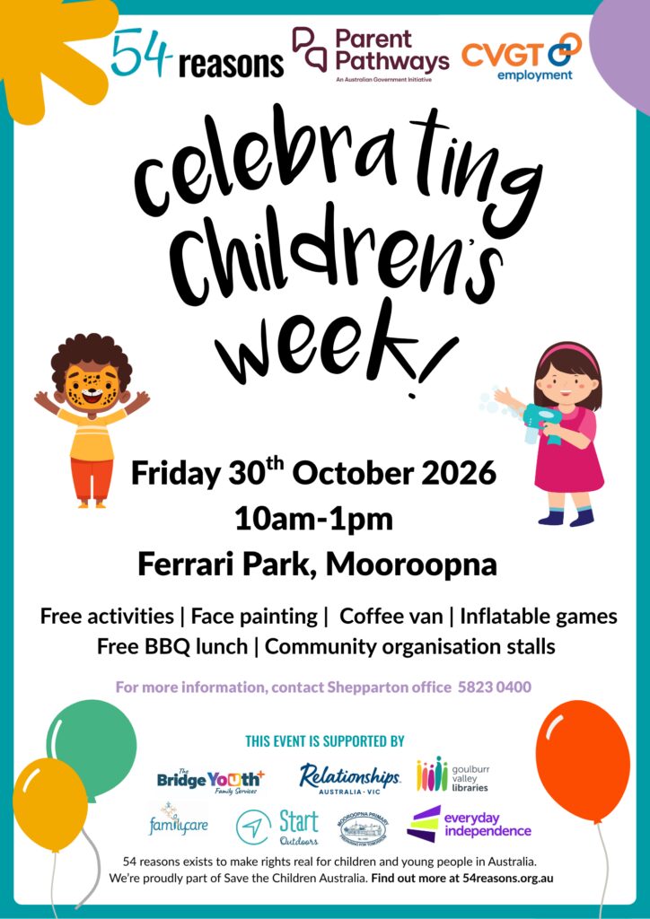 Mooroopna Childrens week flyer 2026 FINAL